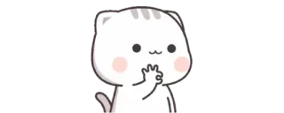 ✨ Katze, niedlich, beleidigende Geste telegram sticker