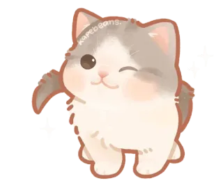 🐾 karebeans. 猫, 子猫, かわいい, 動物, 可愛い, ペット, アニメ telegram sticker