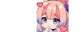 🌟 Kokomi Kokomi, Genshin Impact, anime, fofo, coração, chibi telegram sticker