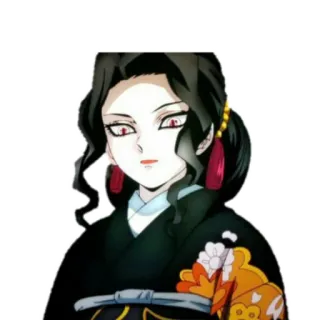 👿 Kibutsuji Mukazan (in disguise) Demon Slayer Demon Slayer, Anime, Kibutsuji, Manga, Mujer, Disfraz whatsapp sticker