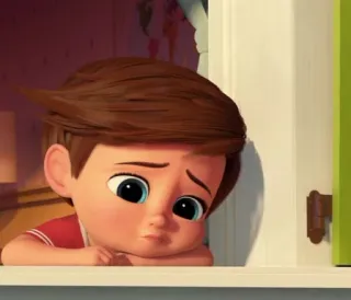 😞 Boss Baby The Boss Baby Desenho animado, Animação, Bebê, Personagem, Triste, Fofo telegram sticker