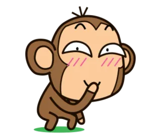 🐵 ลิง, สัตว์, การ์ตูน, น่ารัก, ขี้เล่น, ตลก telegram sticker