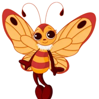 Ⓜ️ Schmetterling, Insekt, niedlich, Flügel, Cartoon whatsapp sticker