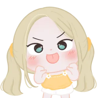 🍬 dibujos animados, chica, lindo, sticker telegram sticker