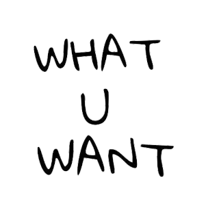🙄 WHAT U WANT texto, pergunta, desejo whatsapp sticker