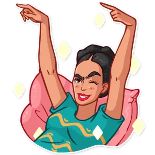 😉 Frida Kahlo Фрида Кало, художник, феминистка, Мексика, портрет, иллюстрация telegram sticker
