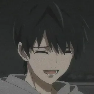 ❤️‍🔥 Anime, Con trai, mỉm cười, vui vẻ, nhân vật, nam, phim hoạt hình whatsapp sticker