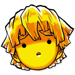 😦 Zenitsu Agatsuma Demon Slayer Anime, Demon Slayer, Zenitsu, Sticker, Desenho animado, Mangá telegram sticker