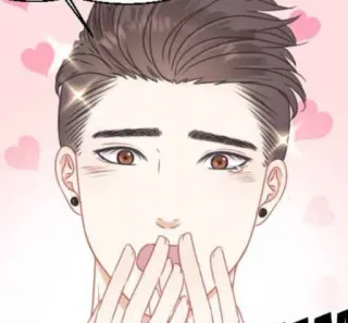 🐽 homme, dessin animé, amour, coeurs, mignon whatsapp sticker