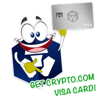 💳 GET CRYPTO.COM VISA CARD! cripto, criptomoeda, cartão visa, finanças, moeda digital, banco, cripto telegram sticker