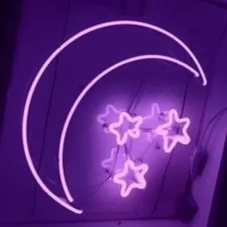 💜 luna, stelle, viola, neon, notte, celeste whatsapp sticker