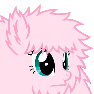 😗 cartoon, pink, pony, fluffy, animal telegram sticker