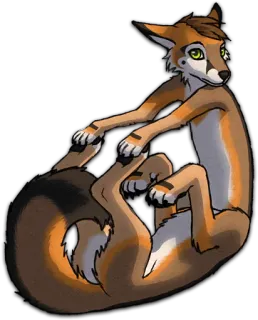 ◻ Furry, Anthropomorph, Fuchs, Tier, Cartoon telegram sticker
