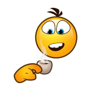 ☕ emoji, coffee, drink, smile telegram sticker
