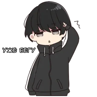 😵 Уже бегу Chibi, Anime, Rennen, Schattig, Figuur telegram sticker