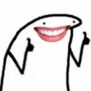 😀 streepmannetje, duim omhoog, meme, glimlach, grappig telegram sticker