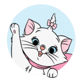 😀 Marie The Aristocats gato, dibujos animados, Disney, Los Aristogatos, Marie, gatito telegram sticker