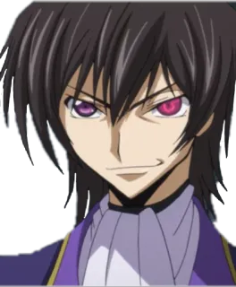 😏 Lelouch Lamperouge Code Geass anime, character, lelouch, lelouch lamperouge, code geass telegram sticker