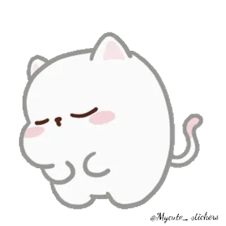 🐱 кот, милый, животное, наклейка, спящий, каваий whatsapp sticker