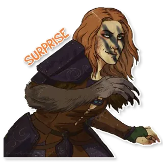 🤡 SURPRISE kejutan, fantasi, monster, wanita, manusia serigala, monster girl telegram sticker