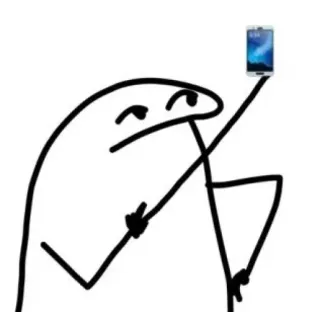 🗿 florkofcows, Мем, человечек, средний палец, оскорбительный жест, телефон whatsapp sticker