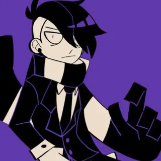 😐 dessin animé, animation, personnage, gothique, emo telegram sticker