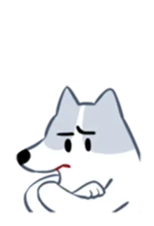 😕 狗, 卡通, 动物, 角色, 可爱, 悲伤 telegram sticker