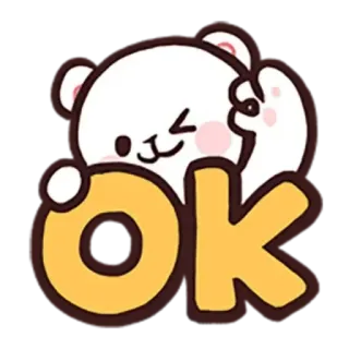 👌 OK niedźwiedź, słodki, ok, gest telegram sticker