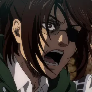 💈 Hange Zoë Attack on Titan Anime, Desenho animado, Ataque dos Titãs, Hange Zoë, Personagem telegram sticker