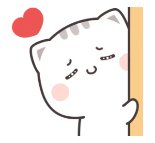 🍼 chat, mignon, coeur, animal, autocollant telegram sticker