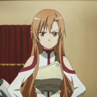 🥂 Asuna Sword Art Online 애니메이션, 소드 아트 온라인, 캐릭터, 애니, 아스나, 만화 telegram sticker