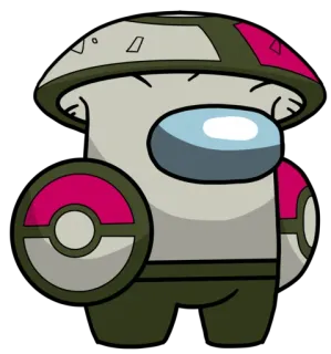 🍄 Among Us, Pokémon, Mashup, Stiker, Gaming telegram sticker