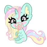 🍭 cute, pastel, kawaii, cartoon, lollipop, animal, pet telegram sticker
