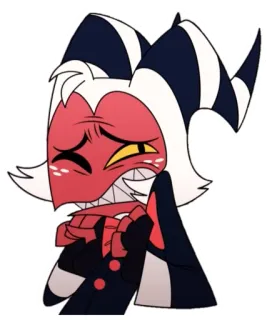 😖 Moxxie Helluva Boss Мокси, Helluva Boss, Имп, Анимация, Мультфильм, Стикер telegram sticker