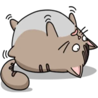 😶 gatto, carino, animale, cartone animato, divertente, animale domestico whatsapp sticker