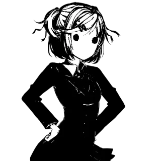 😁 Anime, Meisje, Uniform, Schoolmeisje, Donker telegram sticker