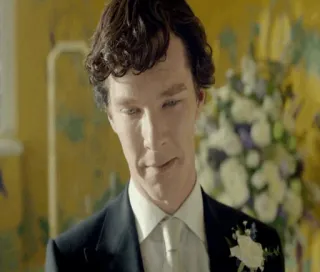 🙂 Sherlock Holmes Sherlock benedict cumberbatch, sherlock, sherlock holmes, actor, wedding telegram sticker