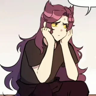♠️ Anime, Triste, Aburrido, Lindo telegram sticker