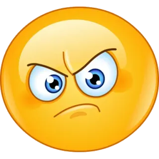 😠 Émoji, En colère, Agacé, Contrarié, Visage, Expression whatsapp sticker