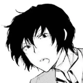 🌟 Anime, Manga, cabelo preto, personagem, retrato telegram sticker