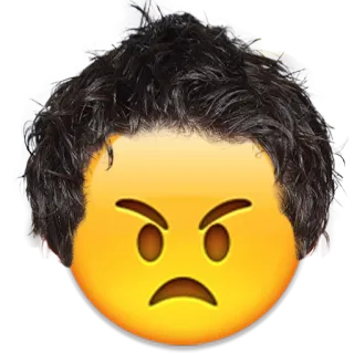 😠 emoji, angry, face, expression, annoyed, upset telegram sticker
