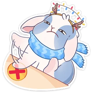 🥵 kelinci, kelinci, musim dingin, natal, liburan, imut, hewan telegram sticker