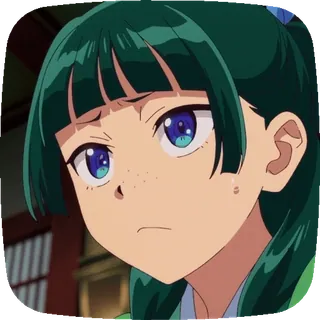 ☹️ アニメ, カートゥーン, キャラクター, 女の子, イラスト telegram sticker