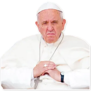 😠 Pope Francis papa, Francesco, cattolico, religione, leader telegram sticker