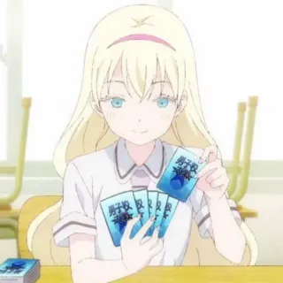 🎲 男子权 Anime, Meisje, Kaarten, Spel, Japans telegram sticker