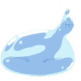 👉 слайм, клякса, мультик, милый, дружелюбный telegram sticker