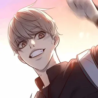 🥜 anime, manga, cartoon, smiling, sweating telegram sticker