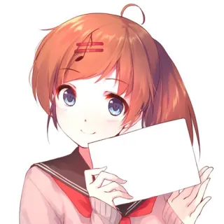 🙂 Anime, Menina, Fofa, Música, Uniforme escolar telegram sticker