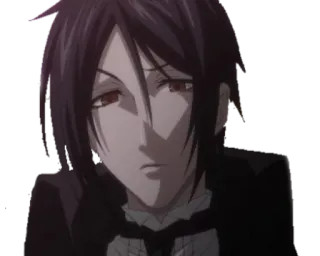 😔 Sebastian Michaelis Black Butler anime, manga, sebastian, black butler, cartoon telegram sticker