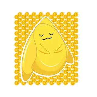 🤑 การ์ตูน, เงิน, เหรียญ, การเงิน, ง่วง, ตัวละคร telegram sticker
